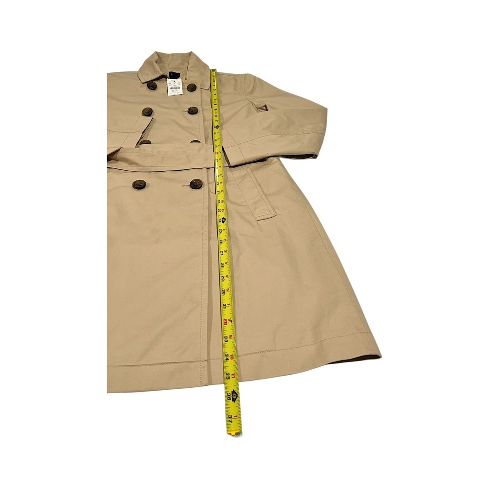 NWT J.Crew Classic Trench Coat Light Khaki Tan Women's 4 - Picture 9 of 16